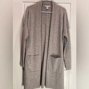 Athleta Wool Cashmere Oatmeal Open Cardigan Duster Wrap XXS